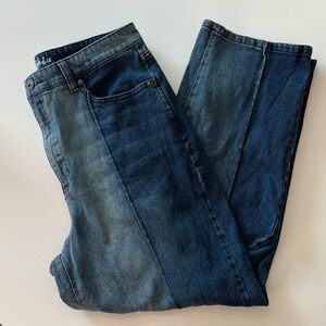 Style & Co. Women’s size 12  Dark and Light Blue Straight Ankle Jeans